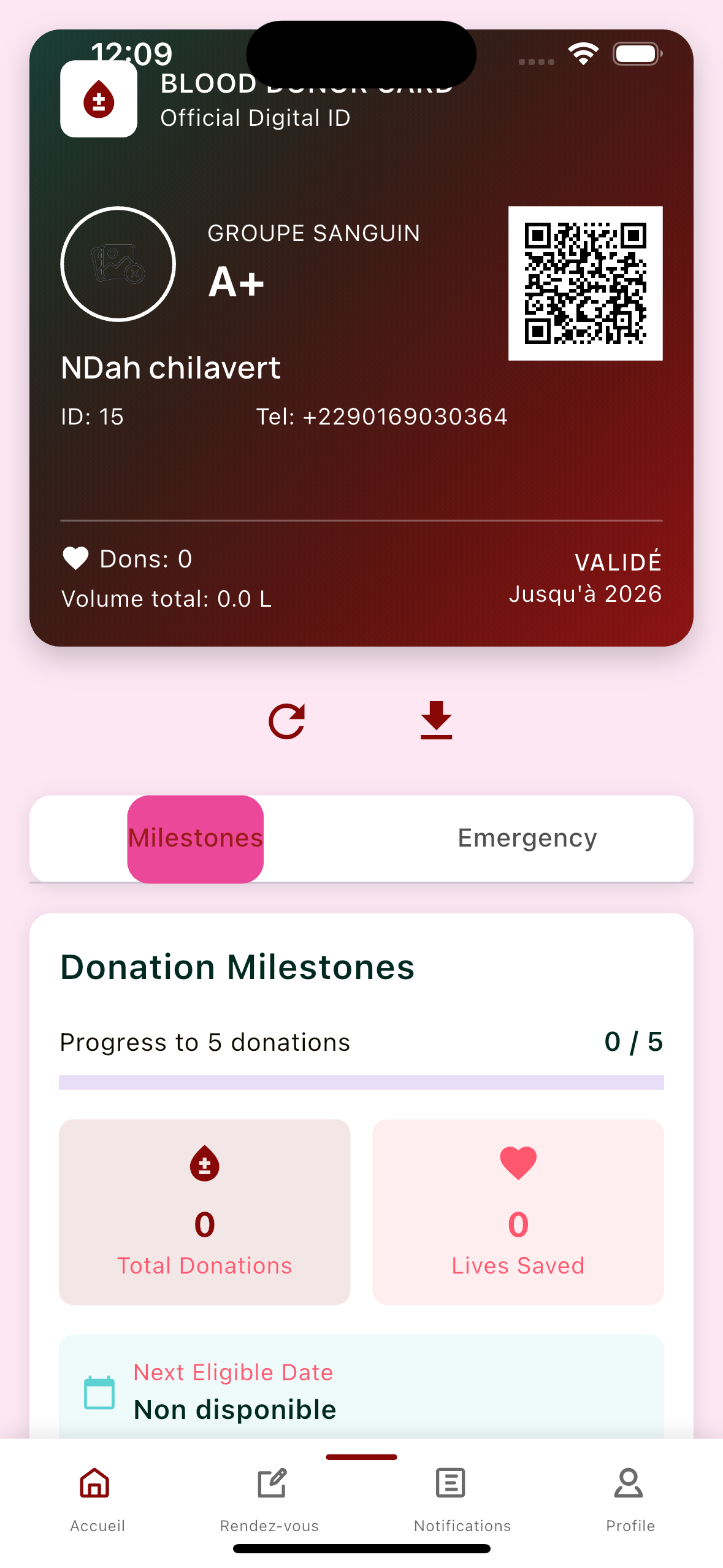 A&B Project EE app screen 16